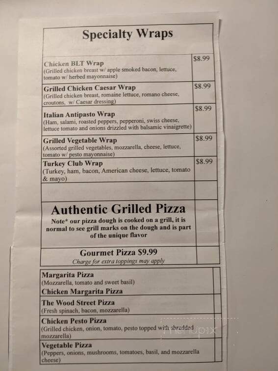 Wood Street Grill - Punta Gorda, FL menu_pic