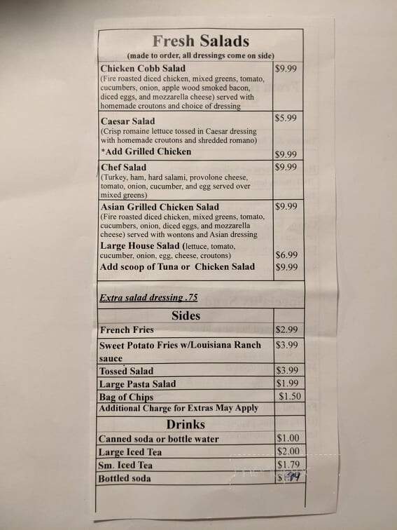 Wood Street Grill - Punta Gorda, FL menu_pic
