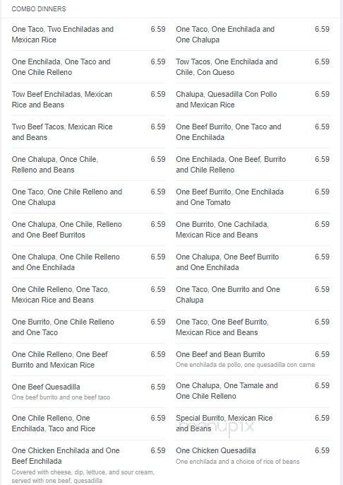 Lafiesta - Erie, MI menu_pic