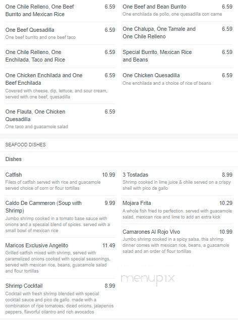 Lafiesta - Erie, MI menu_pic