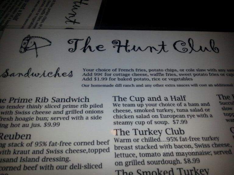 Hunt Club - Jackson, MI menu_pic