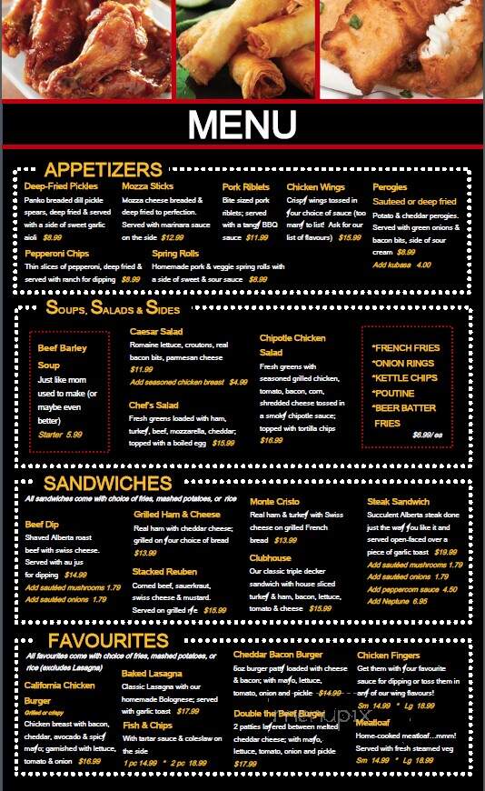 Bonnyville Neighbourhood Inn - Bonnyville, AB menu_pic