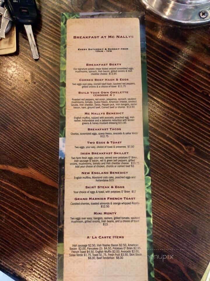 McNally's Irish Pub - Saint Charles, IL menu_pic