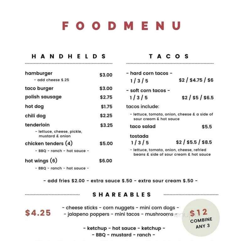 Patio Snack Shop - Galesburg, IL menu_pic