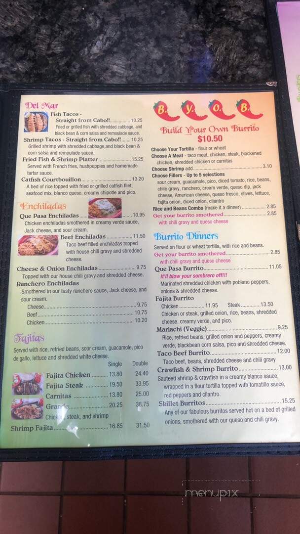 Que Pasa Taqueria - Lake Charles, LA menu_pic