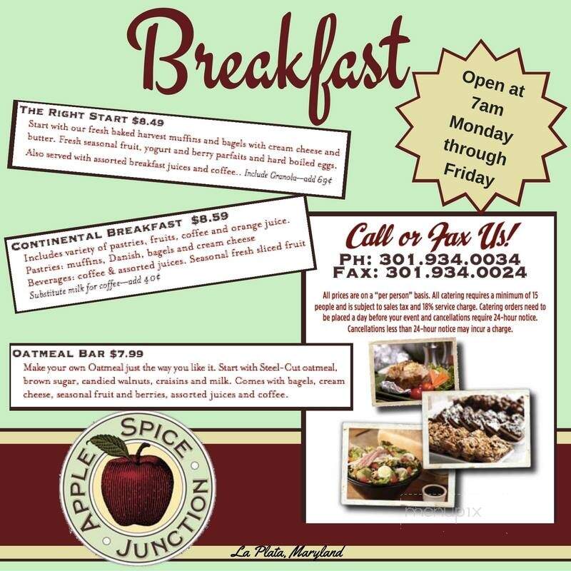 Apple Spice Junction - La Plata, MD menu_pic