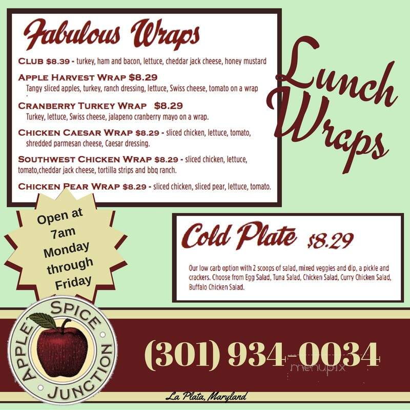 Apple Spice Junction - La Plata, MD menu_pic