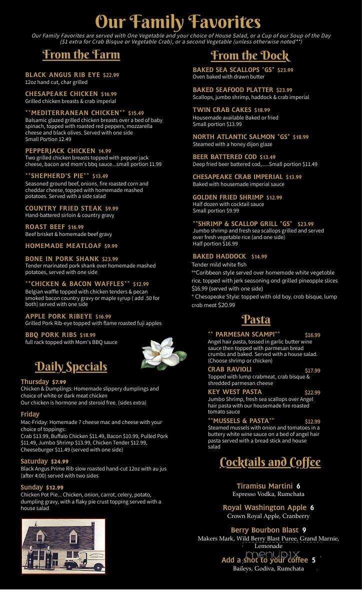 Baker's Restaurant & Cocktail - Elkton, MD menu_pic