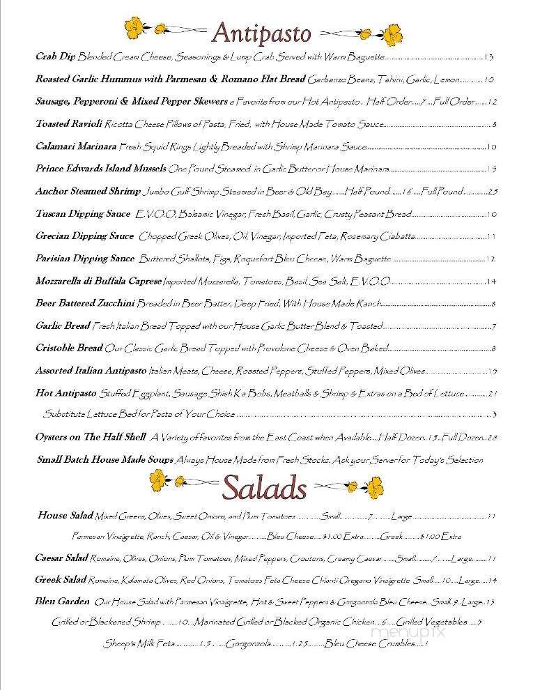 Giuseppe's Italian Restaurant - Frostburg, MD menu_pic