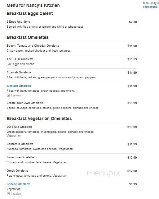 Nancy's Kitchen - Silver Spring, MD menu_pic