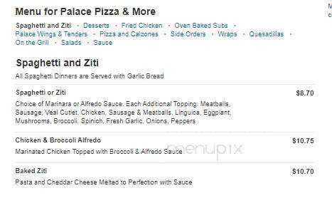 Palace Pizza & More - Fairhaven, MA menu_pic