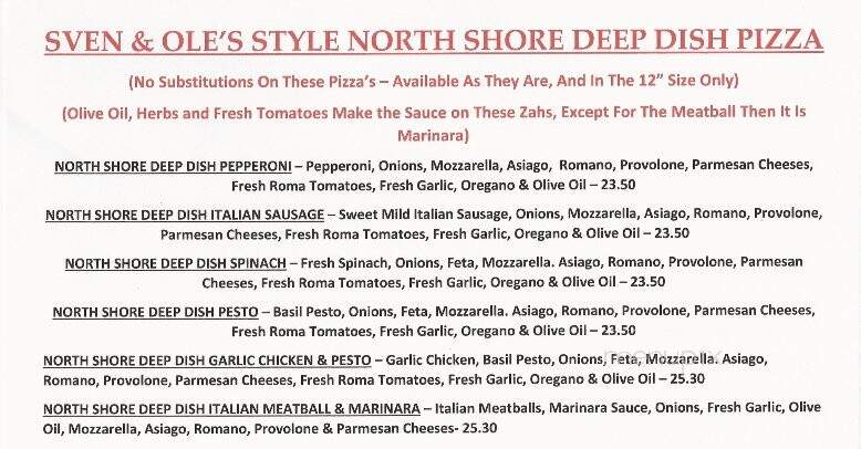 Sven & Ole's - Grand Marais, MN menu_pic