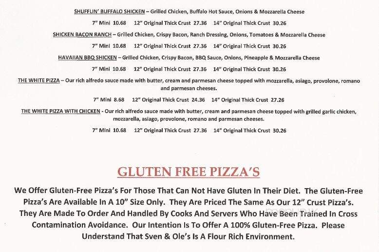 Sven & Ole's - Grand Marais, MN menu_pic
