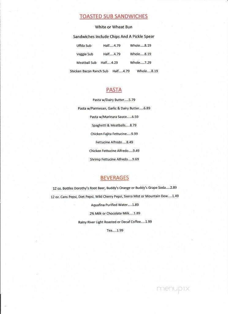 Sven & Ole's - Grand Marais, MN menu_pic