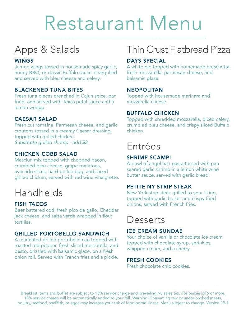 Palms Restaurant & Lounge - Toms River, NJ menu_pic
