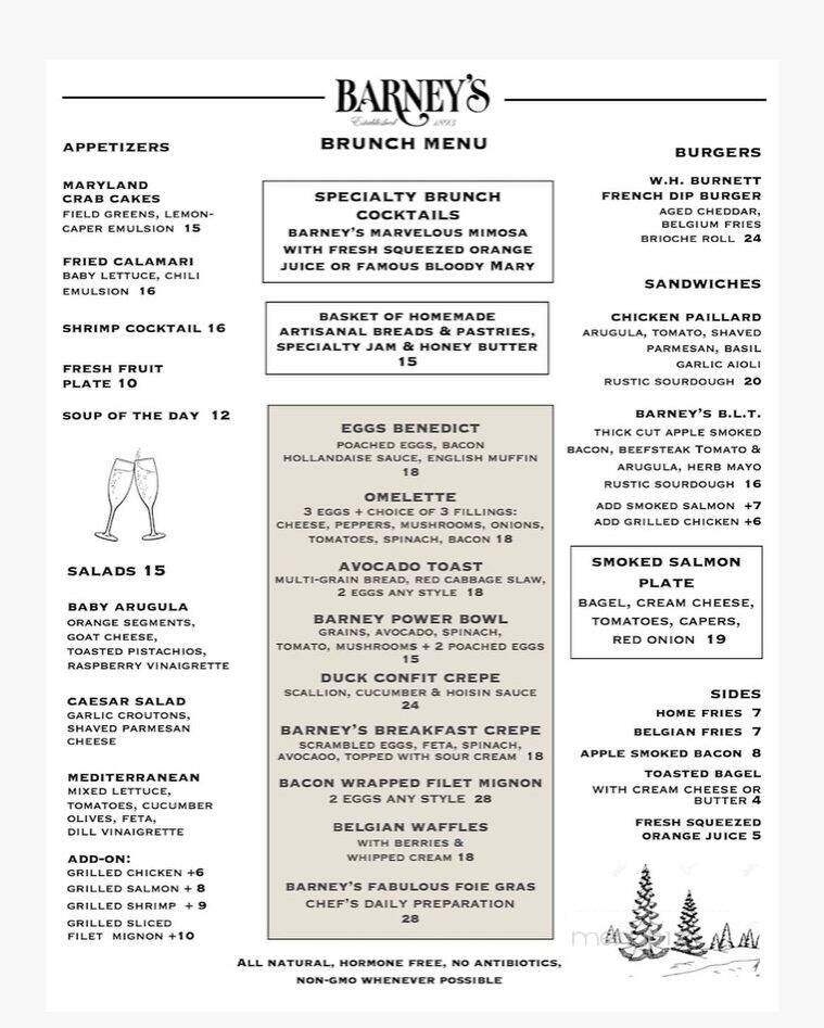 Barney's Restaurant - Locust Valley, NY menu_pic