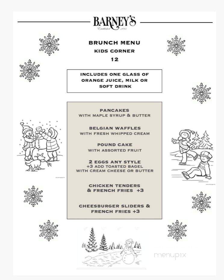 Barney's Restaurant - Locust Valley, NY menu_pic