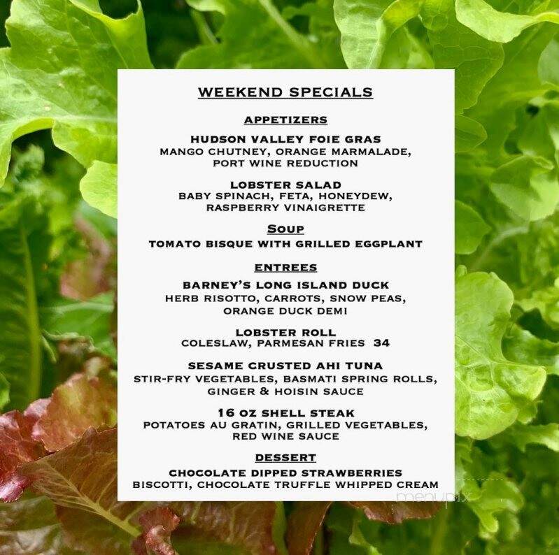 Barney's Restaurant - Locust Valley, NY menu_pic