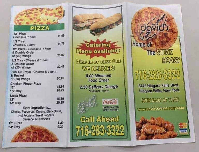 David's Hoagy & Sub - Niagara Falls, NY menu_pic