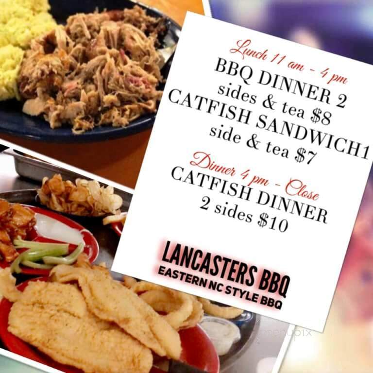 Lancaster's Bbq & Wings - Mooresville, NC menu_pic