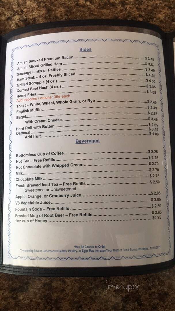 Country Cafe - Lake Ariel, PA menu_pic