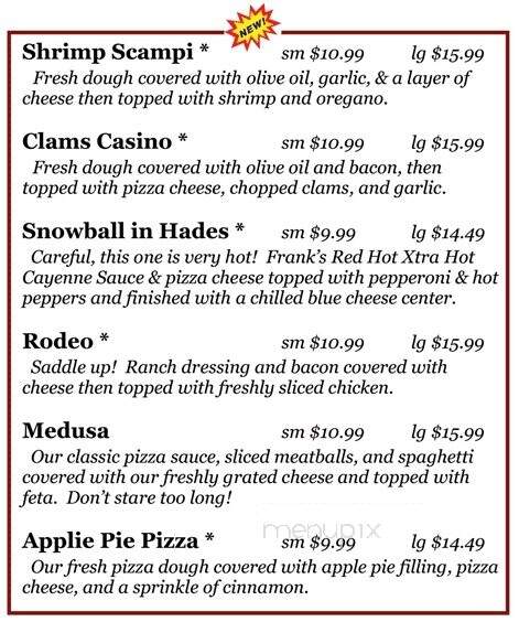 Aquidneck Pizza Restaurant - Middletown, RI menu_pic