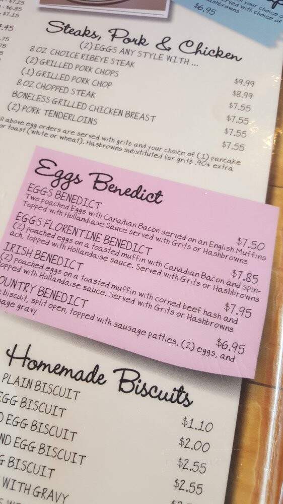 Harry's Breakfast Pancakes - Myrtle Beach, SC menu_pic