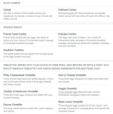Iron Skillet Restaurant - Florence, SC menu_pic