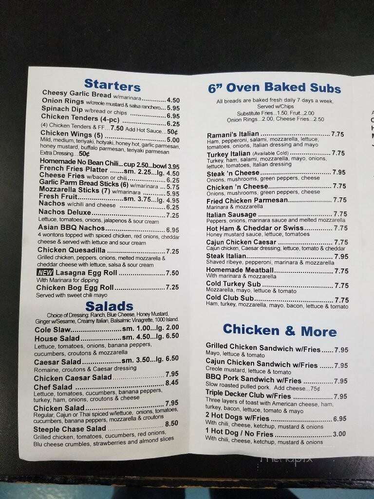 Ramani's Pizza & Subs - Myrtle Beach, SC menu_pic
