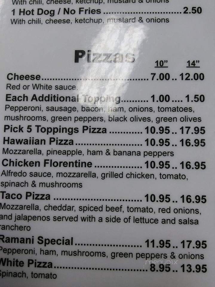 Ramani's Pizza & Subs - Myrtle Beach, SC menu_pic