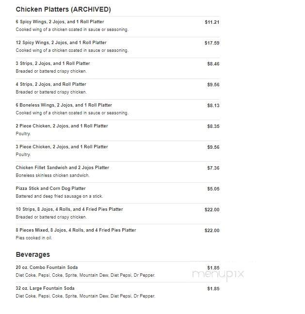 Dodge's Chicken Store - Jackson, TN menu_pic
