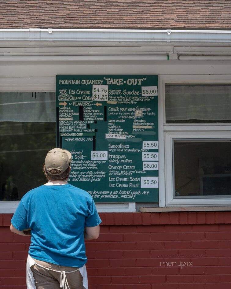 Mountain Creamery - Woodstock, VT menu_pic