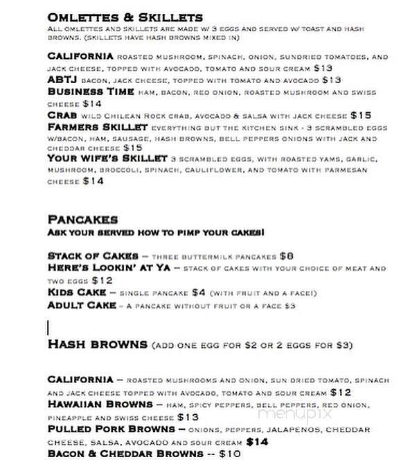 Little Cheerful Cafe - Bellingham, WA menu_pic