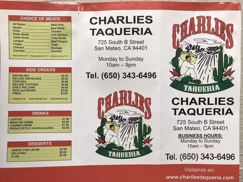 Charlie's Taqueria - San Mateo, CA