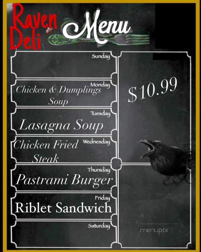 Raven's Deli - Armona, CA menu_pic