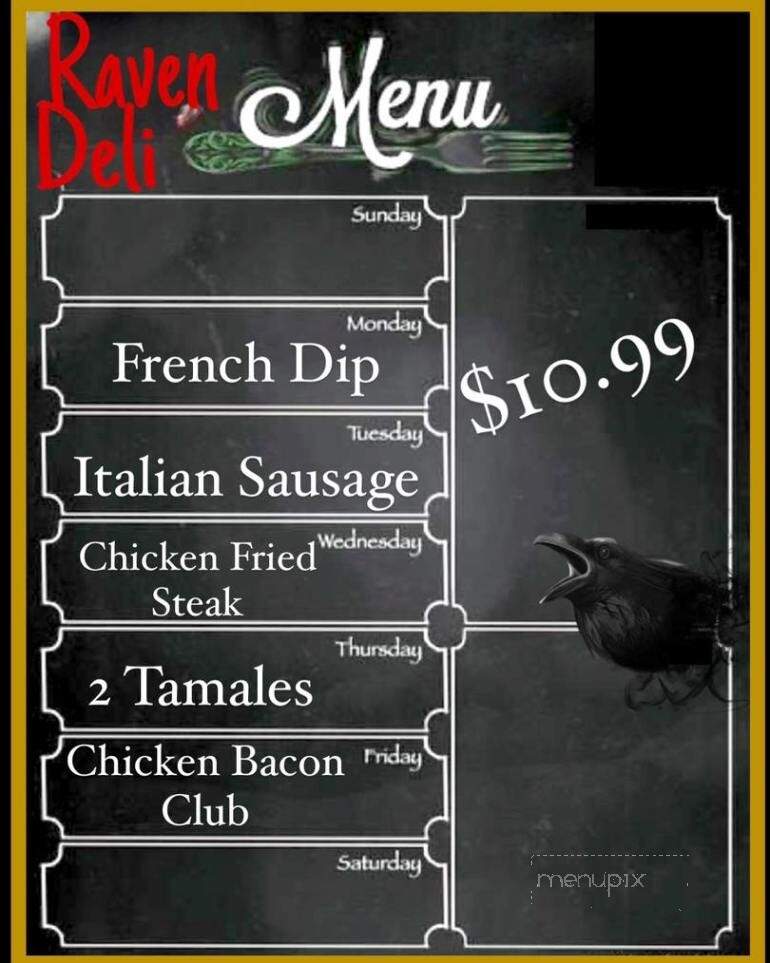 Raven's Deli - Armona, CA menu_pic