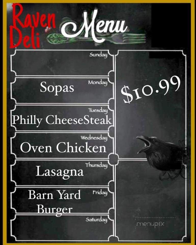 Raven's Deli - Armona, CA menu_pic