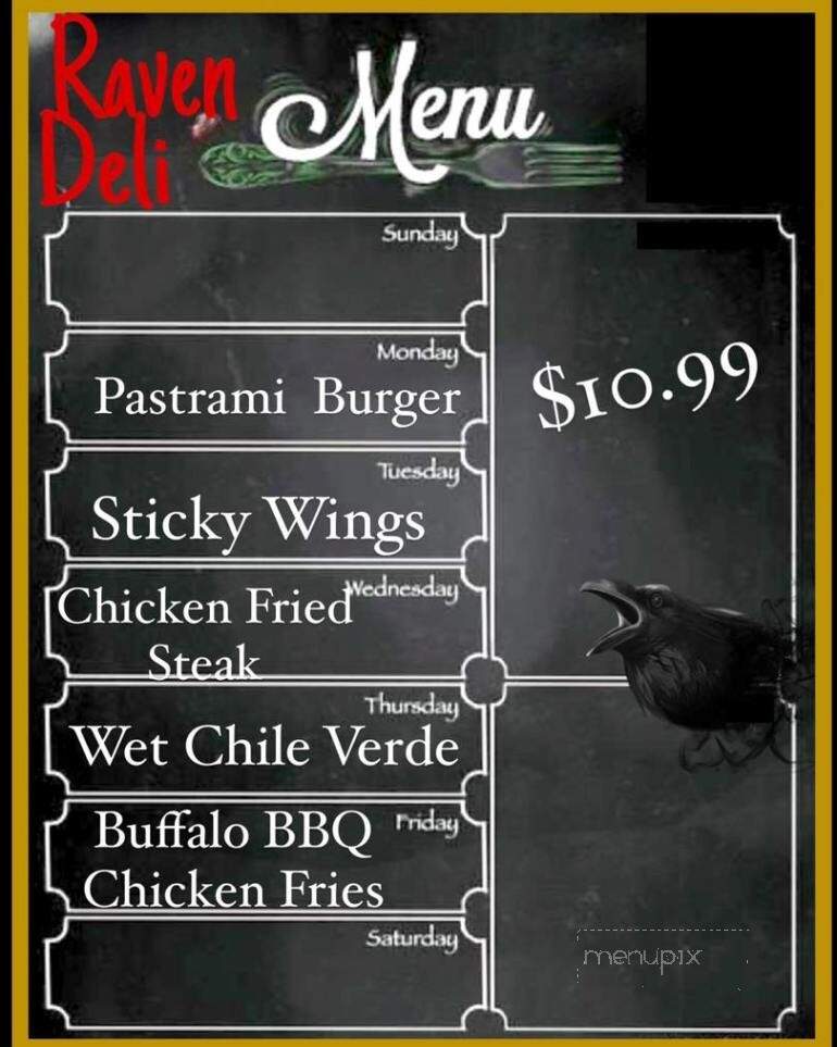 Raven's Deli - Armona, CA menu_pic