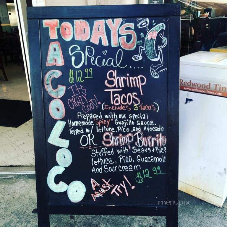 Taco Loco - Fortuna, CA menu_pic