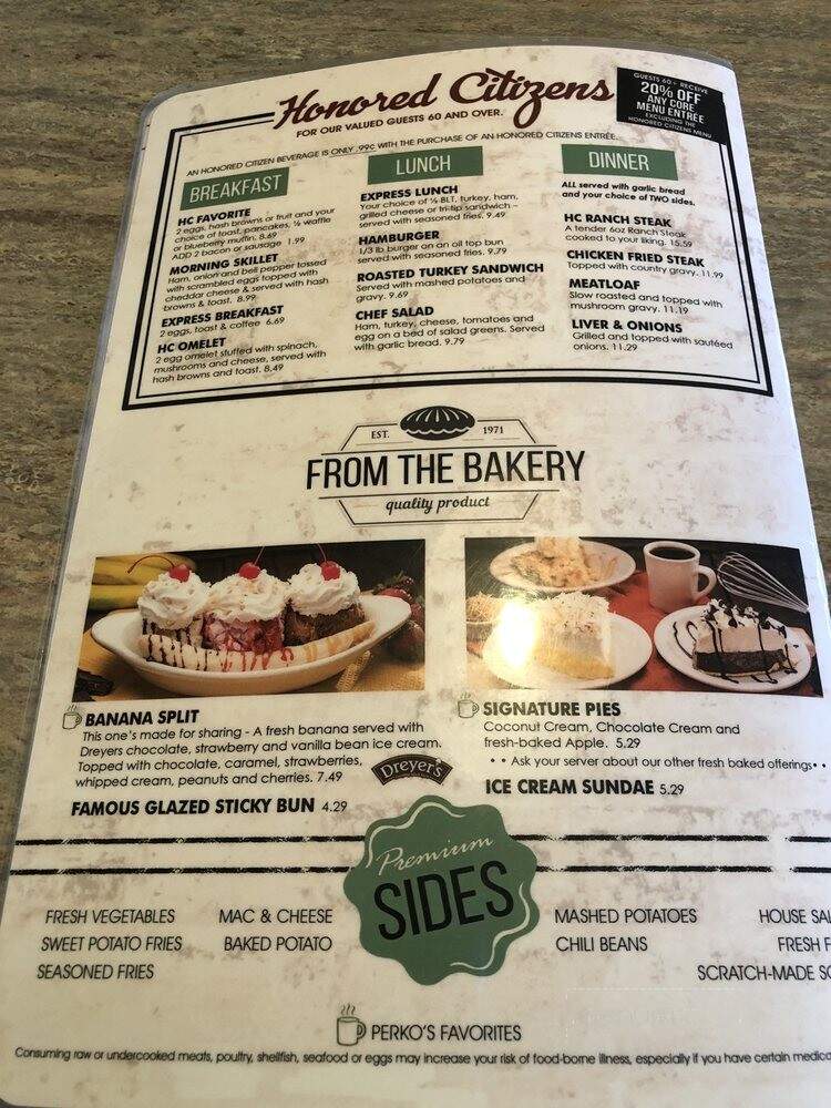 Perko's Cafe - Jackson, CA menu_pic