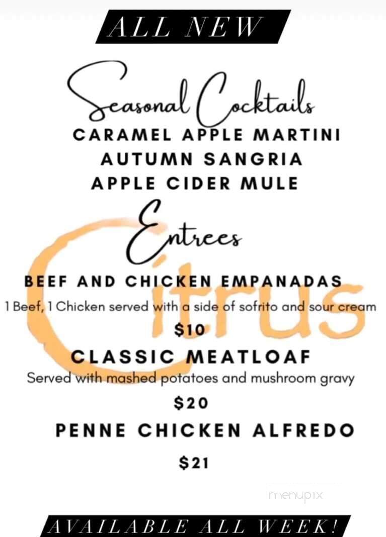 Citrus Restaurant - Milford, CT menu_pic