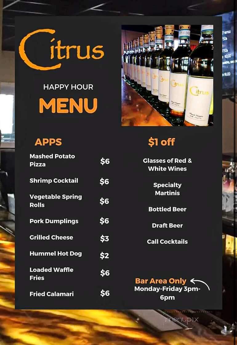Citrus Restaurant - Milford, CT menu_pic