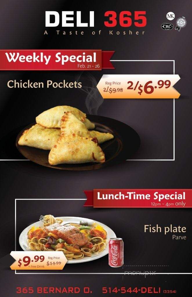 Deli 365 - Montreal, QC menu_pic