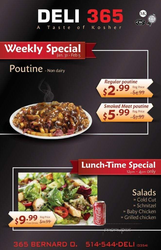 Deli 365 - Montreal, QC menu_pic