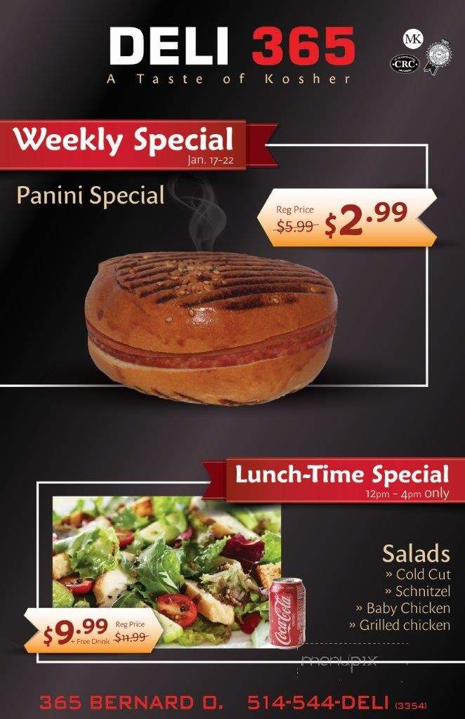 Deli 365 - Montreal, QC menu_pic