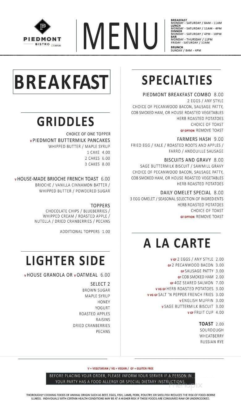 Piedmont Bistro by Venue - Lincoln, NE menu_pic