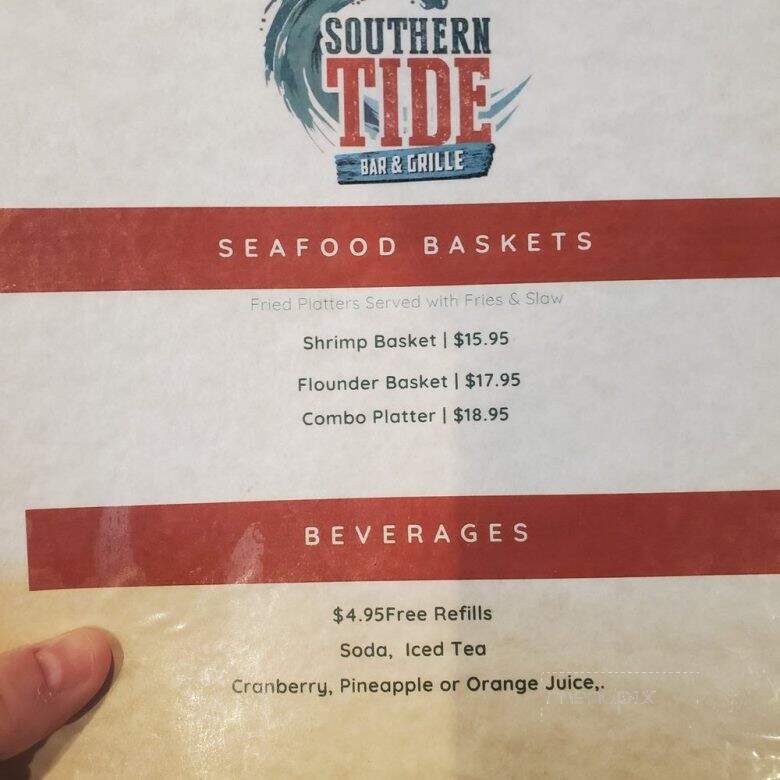 Southern Tide Bar & Grille - Myrtle Beach, SC menu_pic