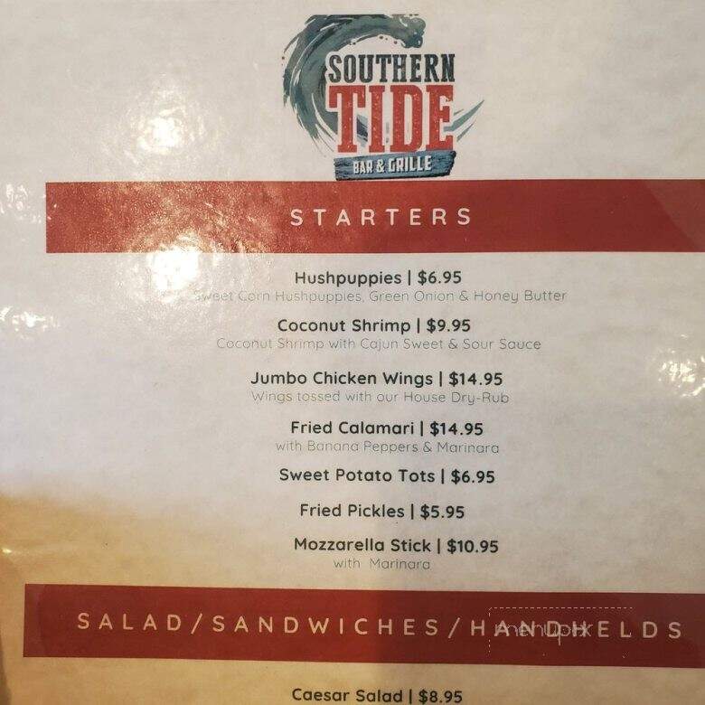 Southern Tide Bar & Grille - Myrtle Beach, SC menu_pic