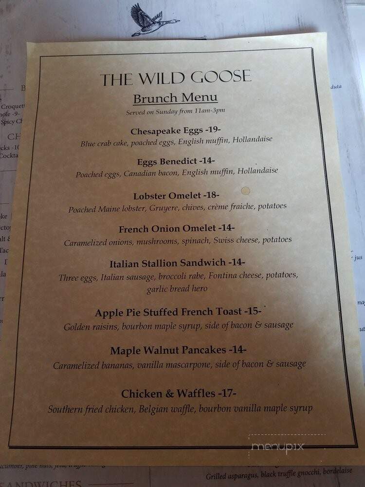 The Wild Goose - Port Washington, NY menu_pic