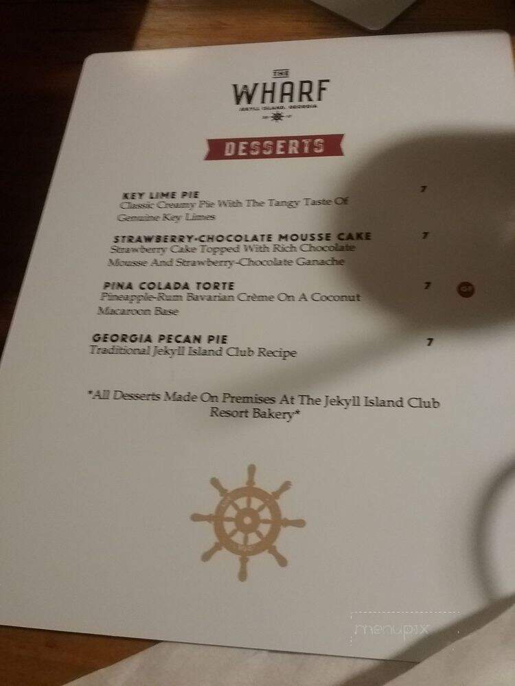 The Wharf Restaurant - Jekyll Island, GA menu_pic